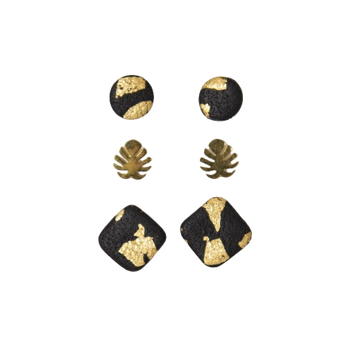Set pendientes dots Monstera
