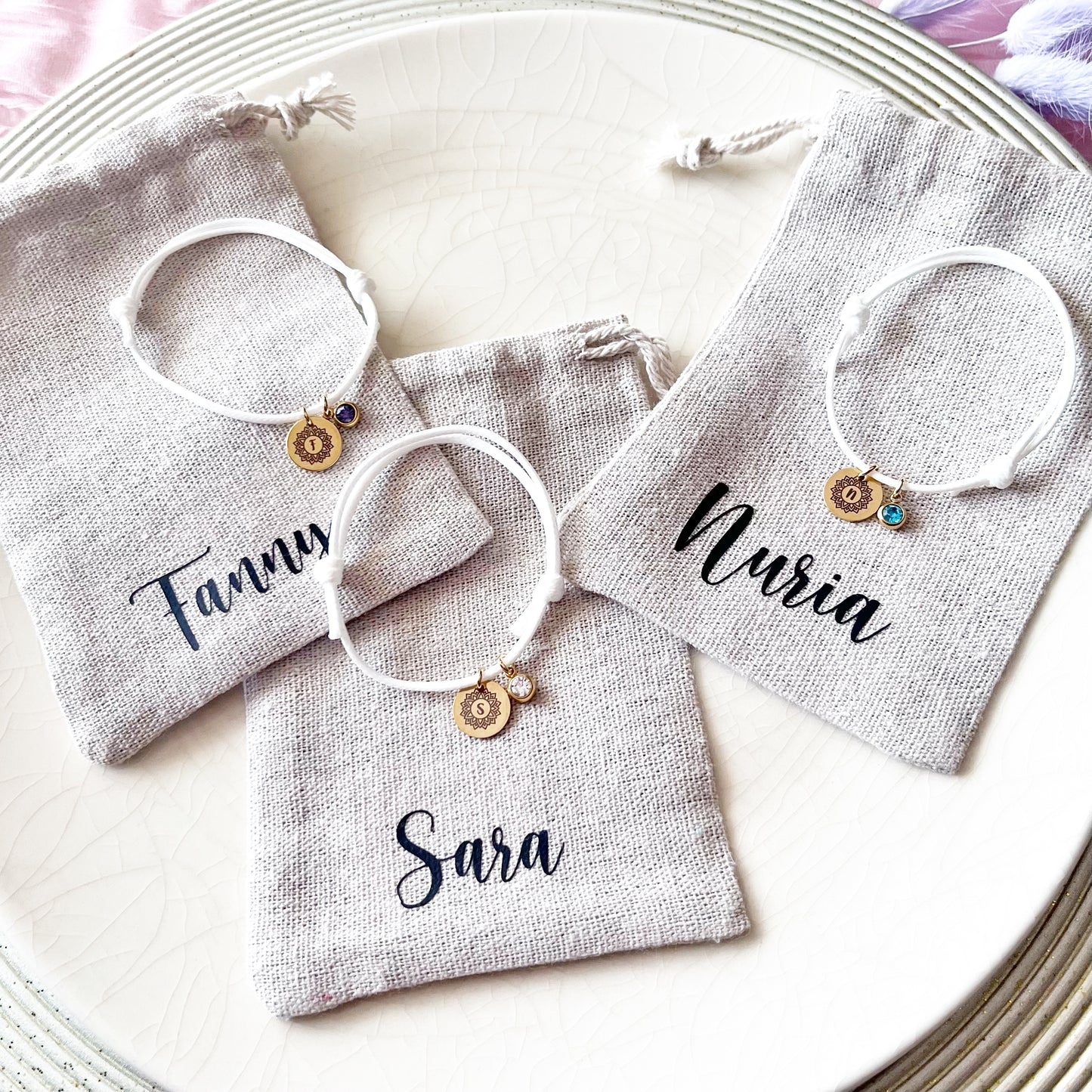 Pulsera + bolsita personalizadas