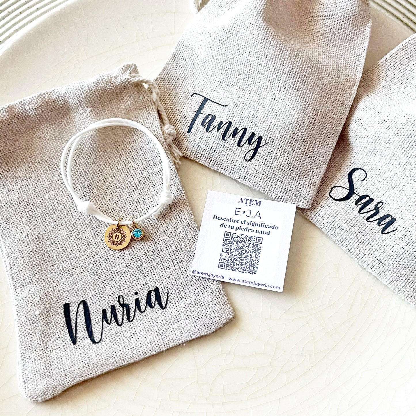 Pulsera + bolsita personalizadas