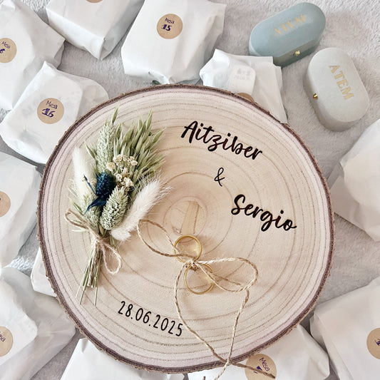 Porta alianzas madera