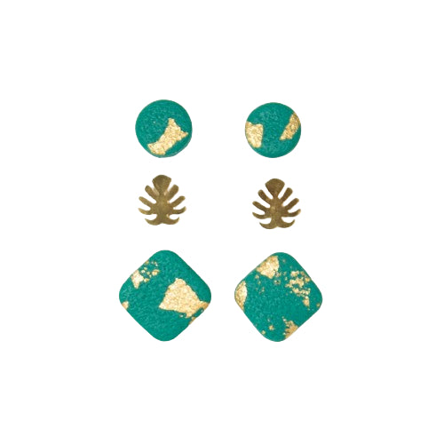Set pendientes dots Monstera