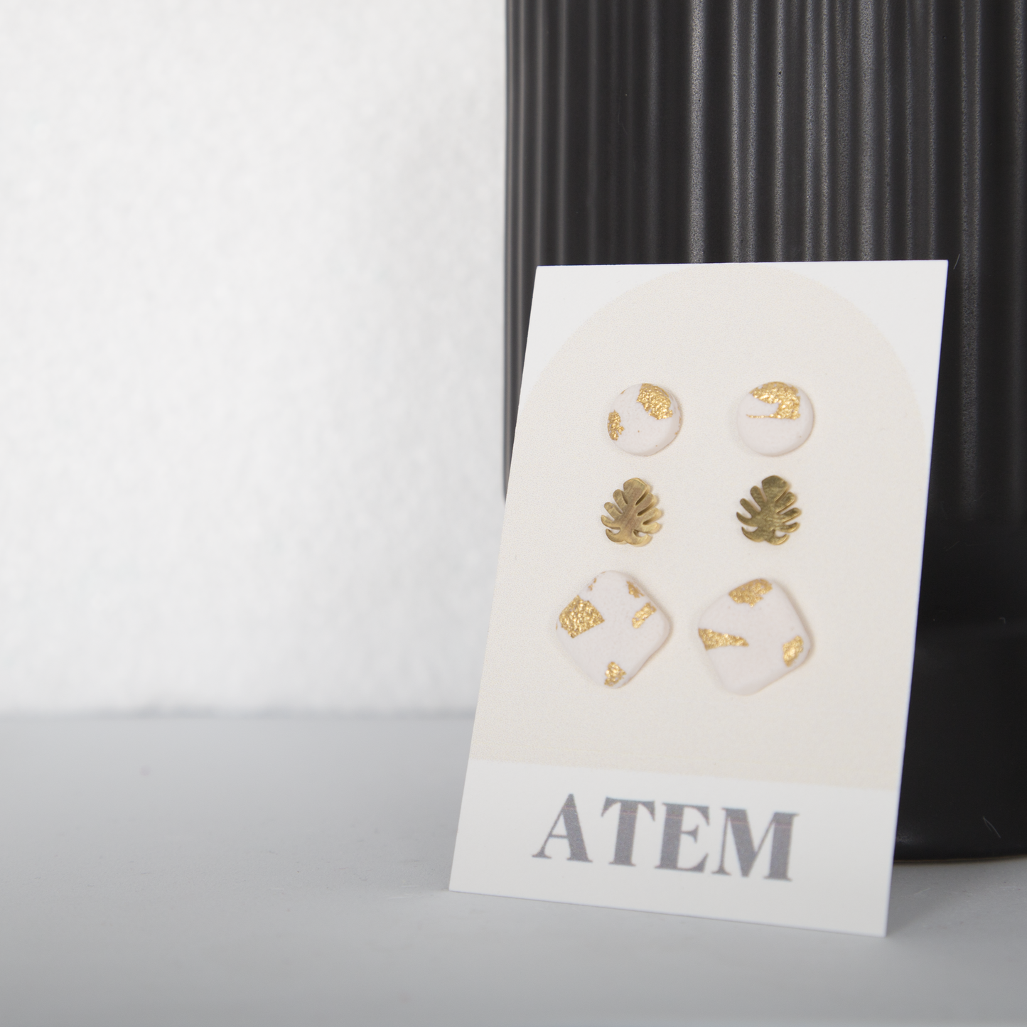 Set pendientes dots Monstera